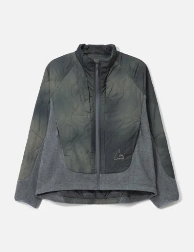 Roa X And Wander Quilted Fleece Jacket In Gray