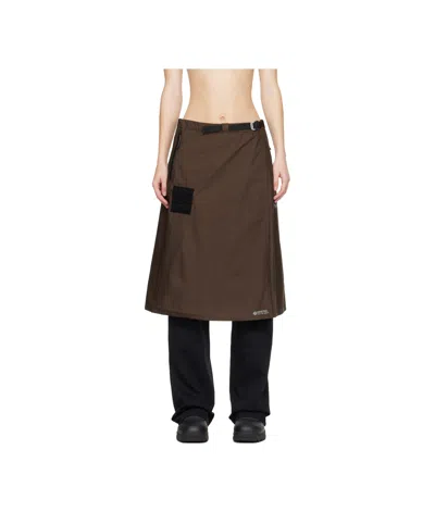 Roa Brown Tilak Edition Paclite Midi Skirt In Brw0027 Demitasse