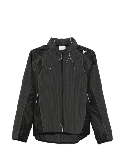 Roa Zip-fastening Striped Jacket In Black