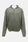 Roa Bee Sun Faded Waffle Sweatshirt In Olive In Green