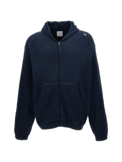 Roa Blue Cotton Waffle Hoodie