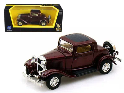 Road Signature 1932 Ford 3-window Coupe Burgundy 1/43 Diecast Model Car By