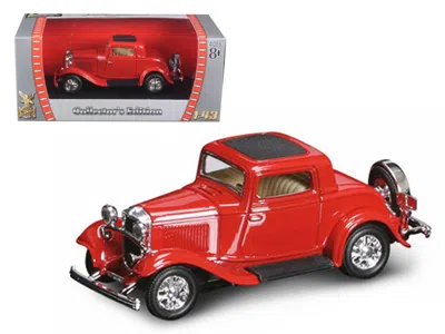 Road Signature 1932 Ford 3-window Coupe Red 1/43 Diecast Model Car By