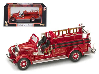 Road Signature 1935 Mack Type 75bx Fire Engine Red 1/43 Diecast Model Car By