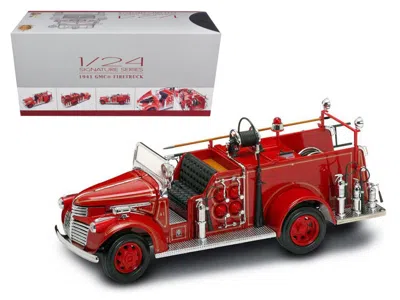 Road Signature 1941 Gmc Fire Engine Red With Accessories 1/24 Diecast Model Car By
