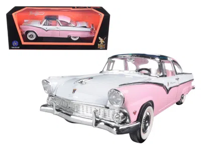 Road Signature 1955 Ford Crown Victoria Pink 1/18 Diecast Model Car By