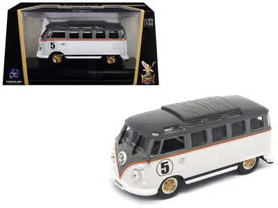 Road Signature 1962 Volkswagen Microbus #5 Van Bus White 1/43 Diecast Model By