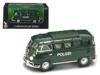 Road Signature 1962 Volkswagen Microbus Police Green 1/43 Diecast Car Model By
