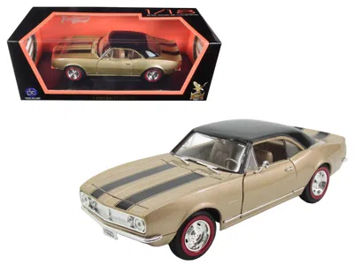 Road Signature 1967 Chevrolet Camaro Z/28 Gold With Black Stripes 1/18 Diecast Model Car By  In Brown