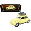 Road Signature 1967 Volkswagen Beetle With Roof Rack & Luggage 1 By 18 Scale Diecast Model Car Yellow