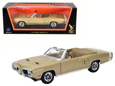 Road Signature 1970 Dodge Coronet R/t Gold 1/18 Diecast Model Car By
