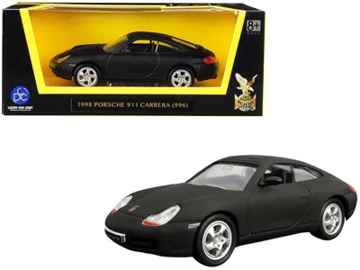Road Signature 1998 Porsche 911 (996) Carrera Matt Black 1/43 Diecast Model Car By
