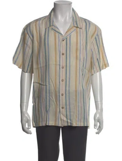 Pre-owned Road To Nowhere Linen Striped Shirt In Neutrals