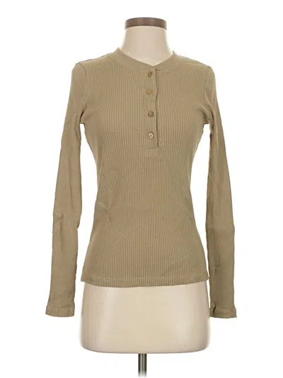 Pre-owned Road To Nowhere Long Sleeve Henley Shirt In Tan