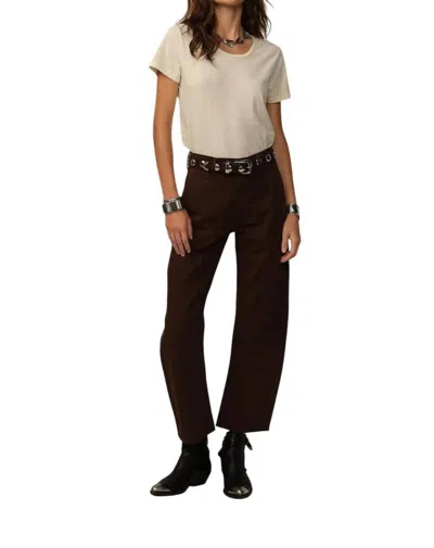 Road To Nowhere Pilon Cotton Trouser In Chocolate In Gold