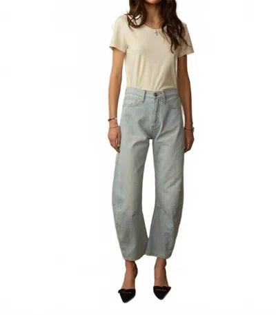 Road To Nowhere Pilon Railroad Stripe Pants In Powder Railroad In Brown