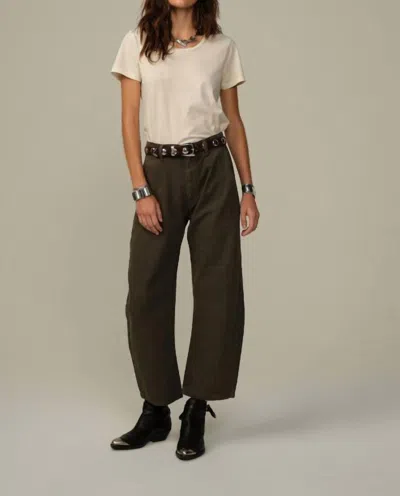Road To Nowhere Pilon Recycler Cotton Mid-rise Trouser In Shadow
