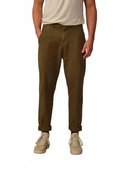 Road To Nowhere Pilon Trouser Pants In Dark Olive In Brown