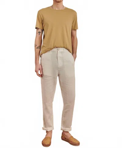 Road To Nowhere Tonga Linen Trousers In Bone In Neutral