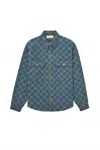 Road To Nowhere Unisex Noah Overshirt In Faded Patchwork In Multi