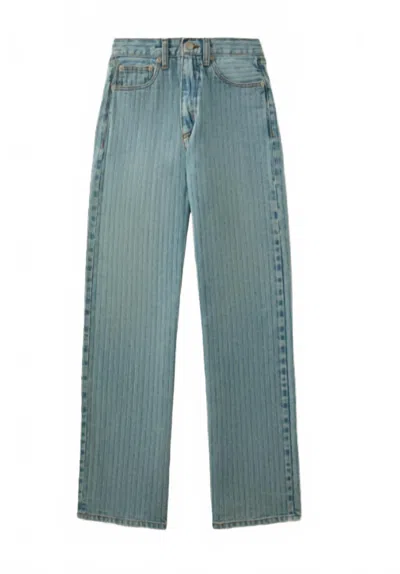 Road To Nowhere Women's Aiden Herringbone Jean In Faded Blue In Multi
