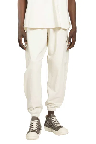 Roadless Cotton Jersey Cargo Sweatpants In White
