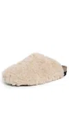 Roam Cloud Shearling Slippers Natural In Brown