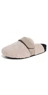 Roam Fuzzy Loafer Mules Cement In Cement
