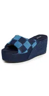 Roam Scoop Patch Wedges Denim/dark Denim In Denim/dark Denim