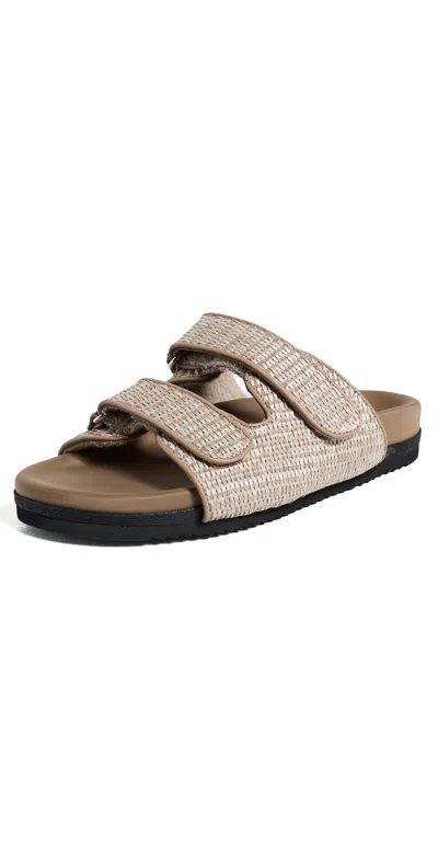 Roam The Double Slider Sandals Natural In Brown
