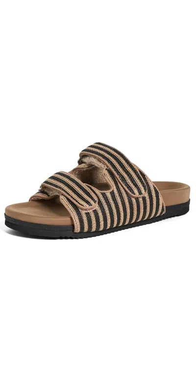 Roam The Double Slider Sandals Natural/black Medium