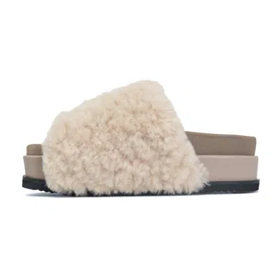 Roam Women's Cloud Slip Faux Shearling Clogs In Natural In Neutral