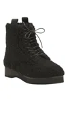 Roam Women's Combat Cush Shearling Boots In Black
