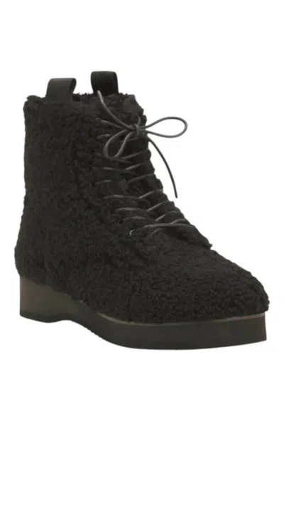 Roam Women's Combat Cush Shearling Boots In Black