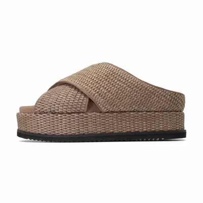 ROAM WOMEN'S CROSS STACK RAFFIA SANDALS IN NATURAL