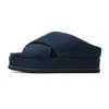 Roam Women's Cross Stack Slip On In Navy Blue In Blue