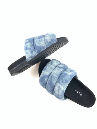 Roam Women's Denim Cross Sandals In Shibori