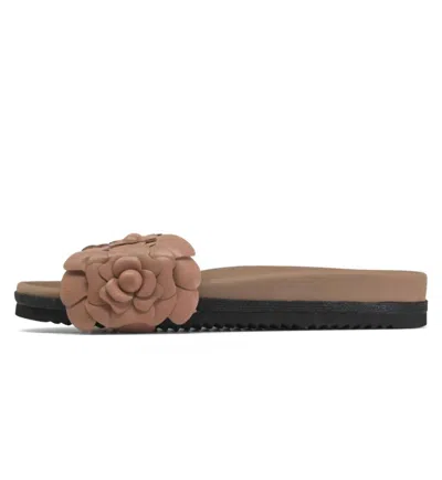 Roam Women's Fleur Slides In Peony Pink In Brown