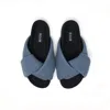 Roam Women's Foldy Puffy Sandal In Denim In Blue