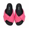 Roam Women's Foldy Puffy Slide Sandal In Fuchsia In Pink