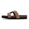 Roam Women's Fuzzy Cuff Sandal In Beige
