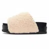 Roam Women's Fuzzy Platform Sandals In Nude In Brown