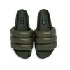 Roam Women's Puffy Slide Sandal In Khaki In Green