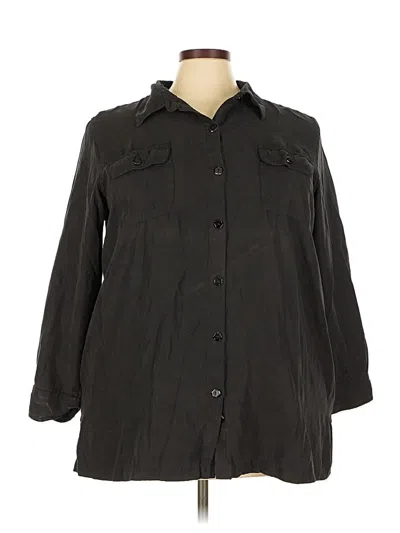 Pre-owned Roamans 3/4 Sleeve Blouse In Black