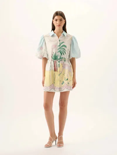 Roame. Berkley Mini Dress In Utopia In Multi
