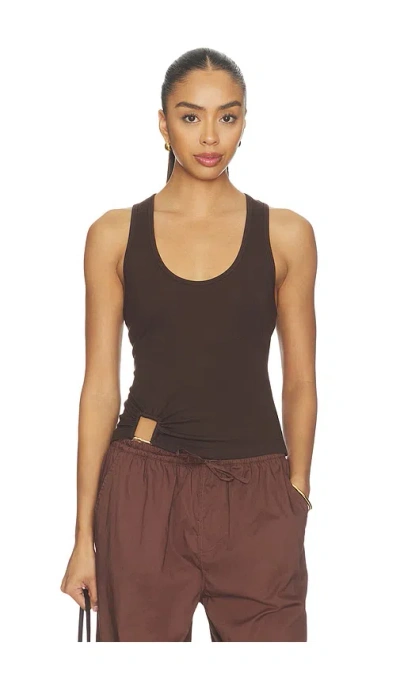 Roame. Cody Rib Tank In Brown