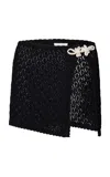 Roame. Roame Delani Pointelle Knit Mini Skirt In Black
