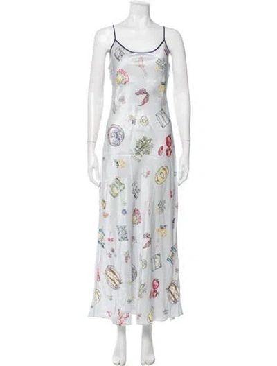 Pre-owned Roame. Graphic Print Long Dress In Multicolor