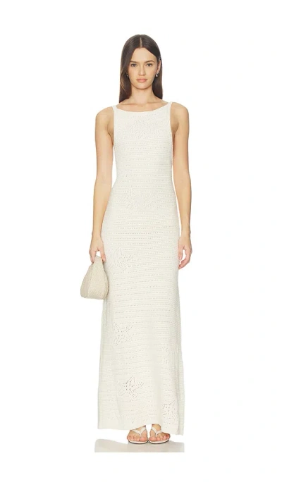 Roame. Isadora Maxi Dress In Sea Stars Crochet