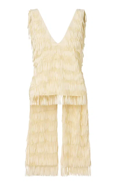 Roame. Roame Ischia Fringe Top In Neutral